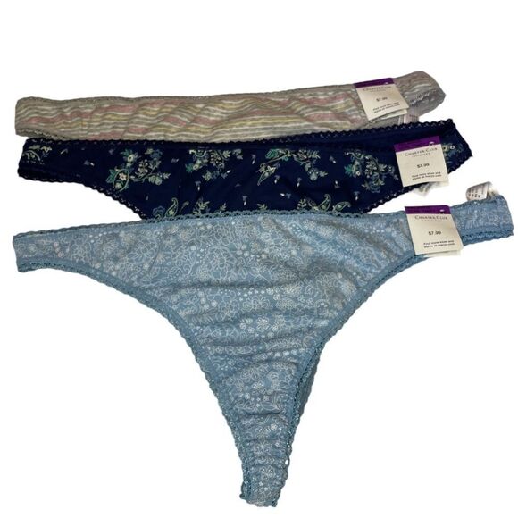 Charter ClubCharter Club Women's 3-Piece Cotton Lace-Trim Tang Set Size XXL - Picture 3 of 10